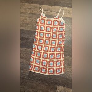 Crochet Patterned Mini Dress